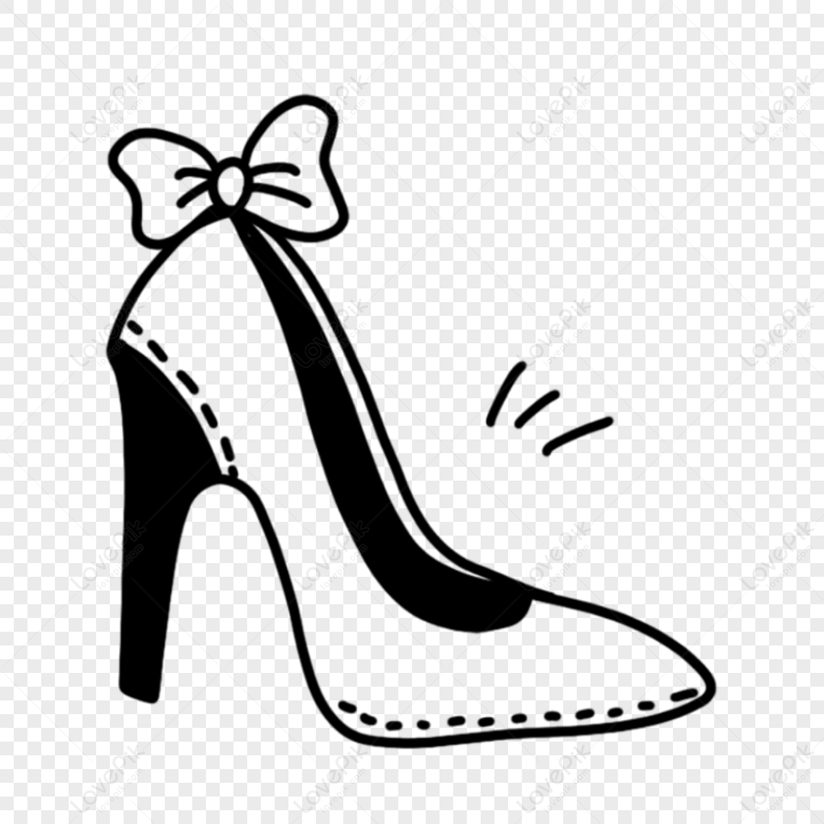 Set of outline black and white silhouette of women's shoes with heels,  stilettos. Women's shoe model. Accessory. 9826570 Vector Art at Vecteezy