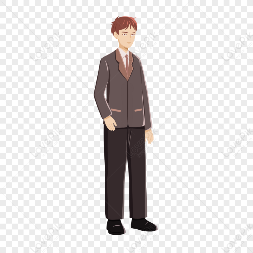 Cartoon Suit Man Standing,business Suit,characters,character PNG Hd ...