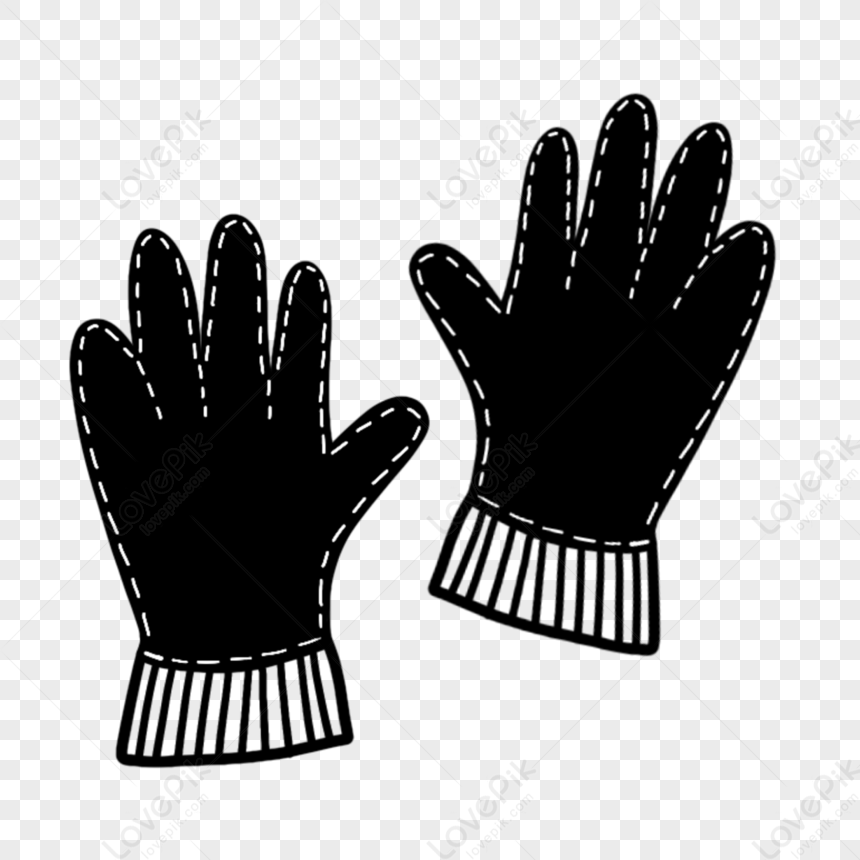 Photo de Gants De Dessin Anim Noir Noir Et Blanc Cr atif