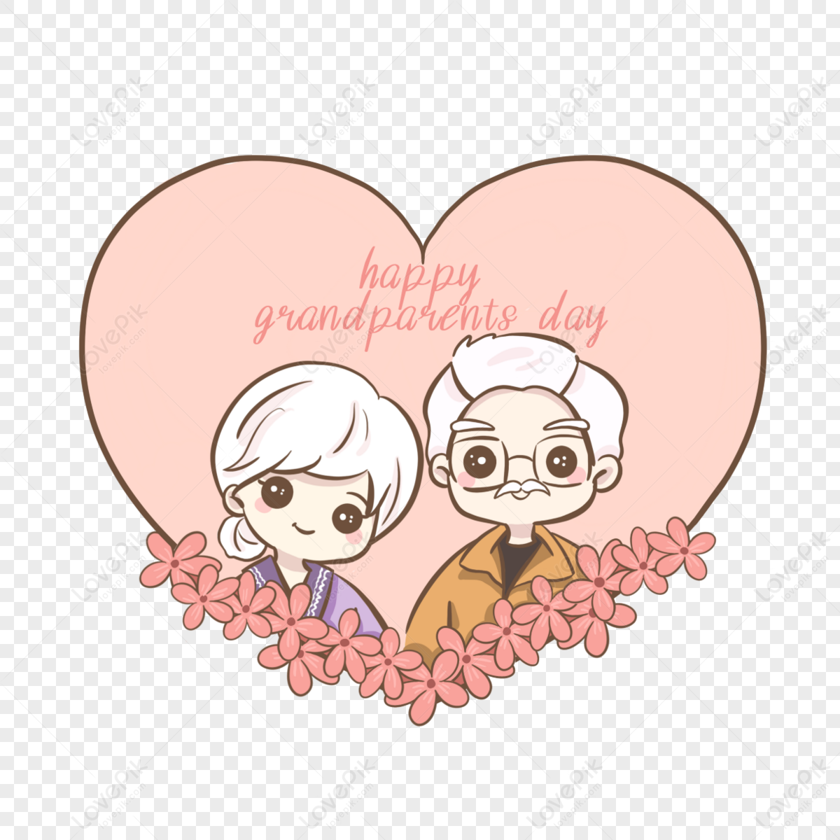 Premium Vector | Flat design grandparents day illustration