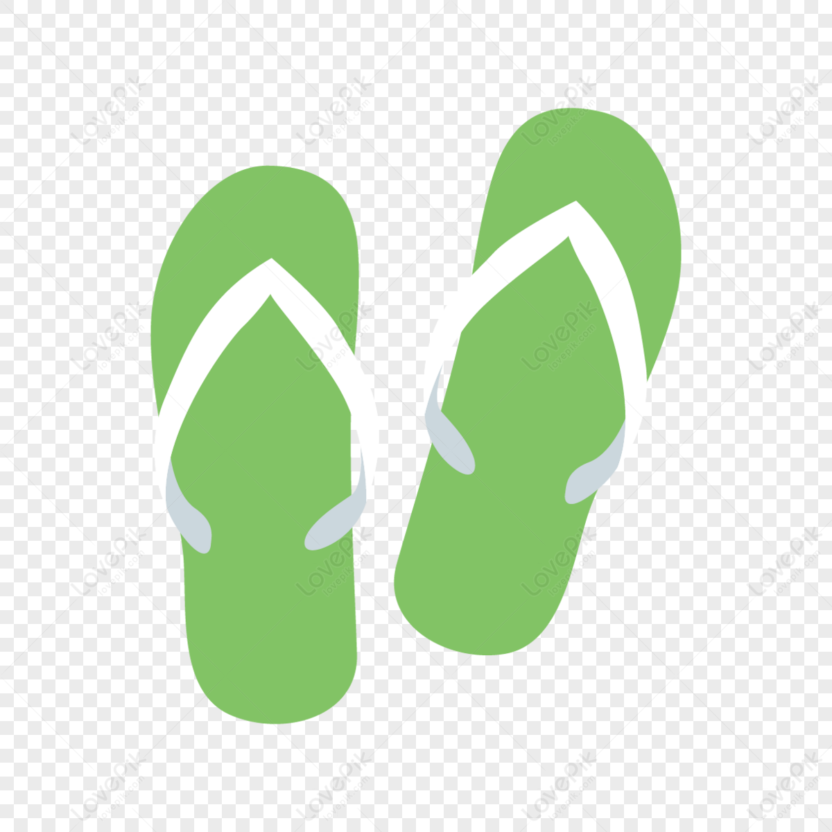 Green Minimalist Cartoon Slippers,simple,hand Draw,hand Drawing PNG ...