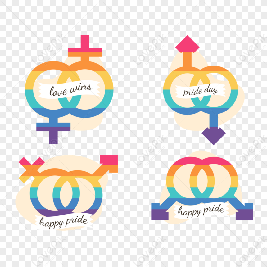 Rainbow Pride Sticker,homosexual,cartoon Style,color PNG Transparent ...