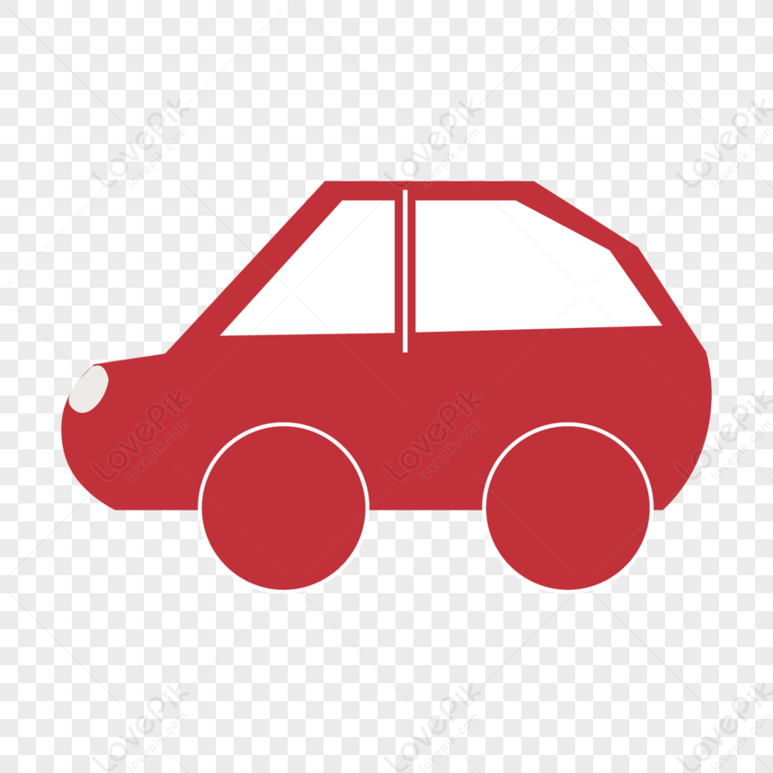 Red White Minimalist Car,simple,trolley,cartoon PNG Transparent Image ...