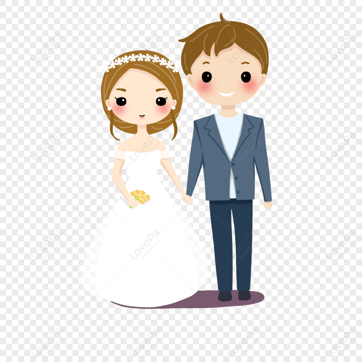 Wedding Cartoon Muslim PNG Images With Transparent Background | Free ...