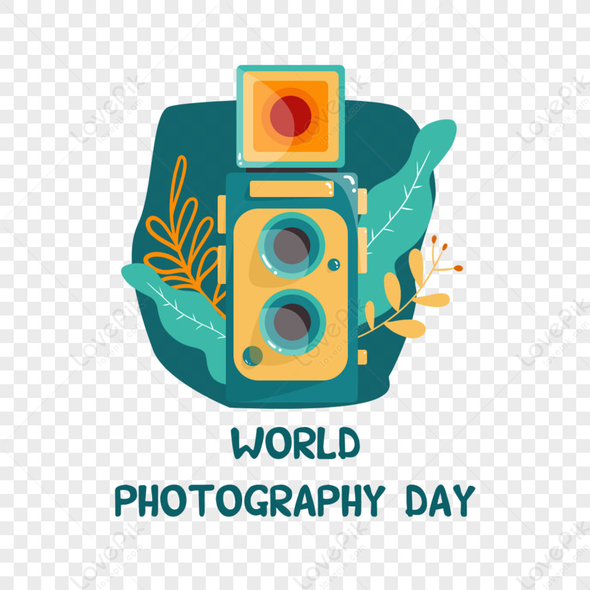 World Photography Day Cartoon Camera,frame,pictures,creative PNG White ...