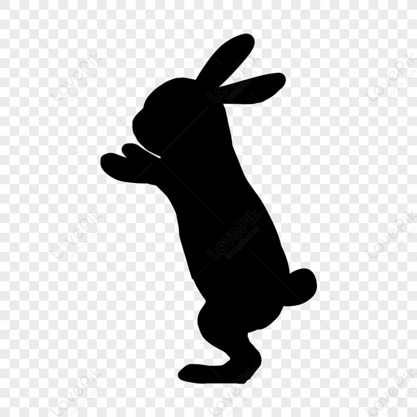 clipart de silhouette de lapin