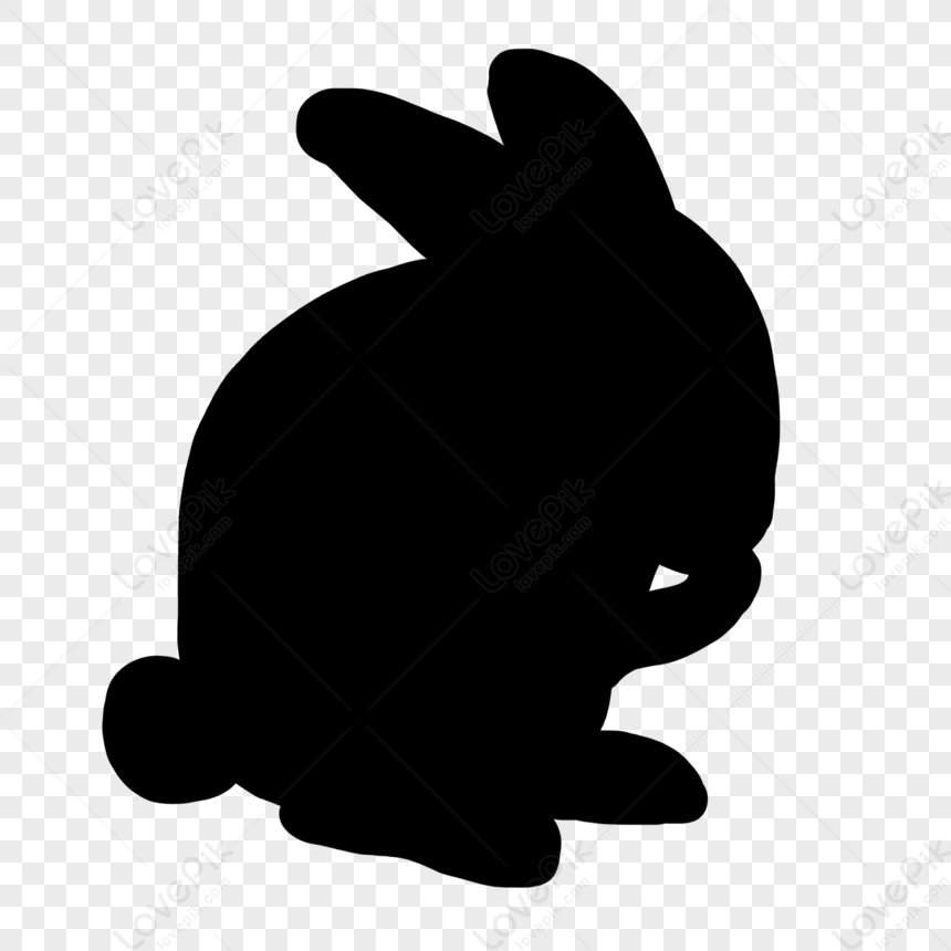 clipart de silhouette de lapin