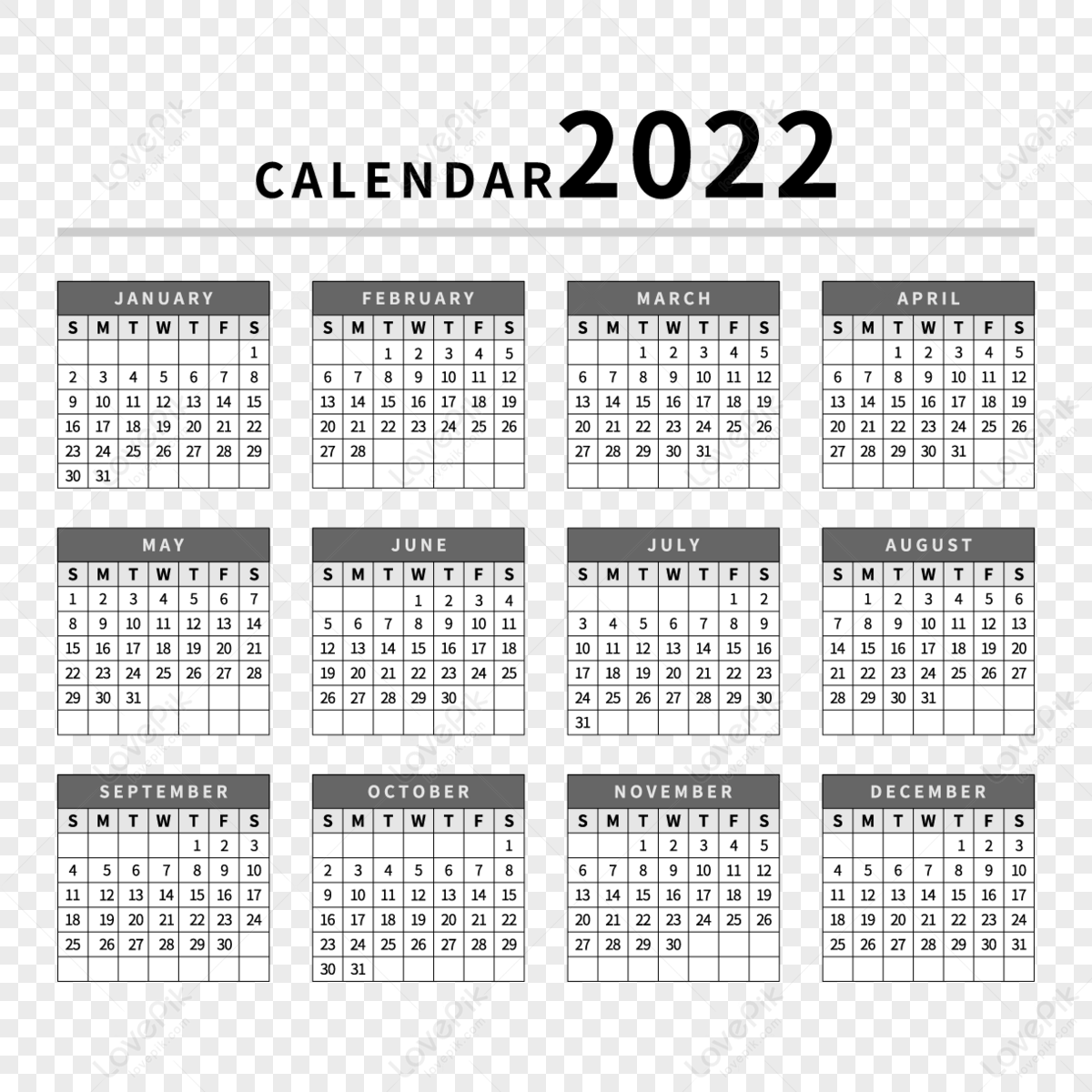 2022 Epicolor Frame Calendar Form,grid,daily,start PNG Transparent ...