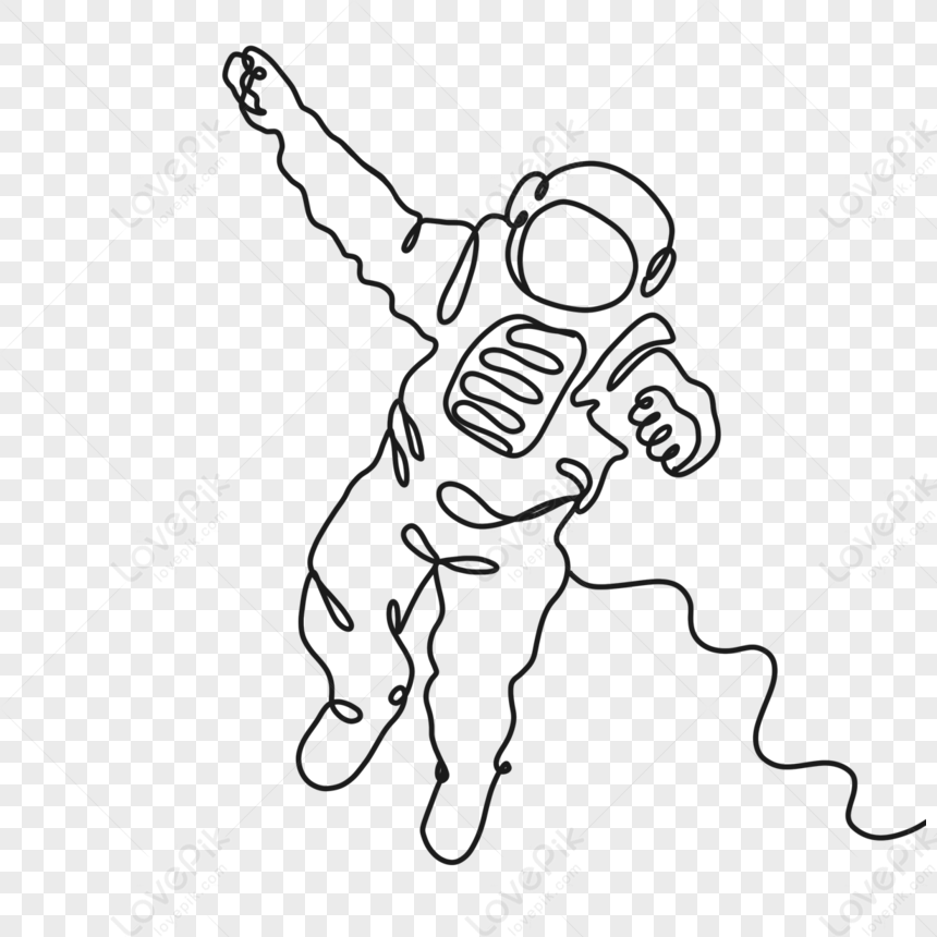 Disegno Della Linea Spaziale Astronauta,spazio Di Linea,astronauta PSD  Immagine Gratis, Grafica download su Lovepik