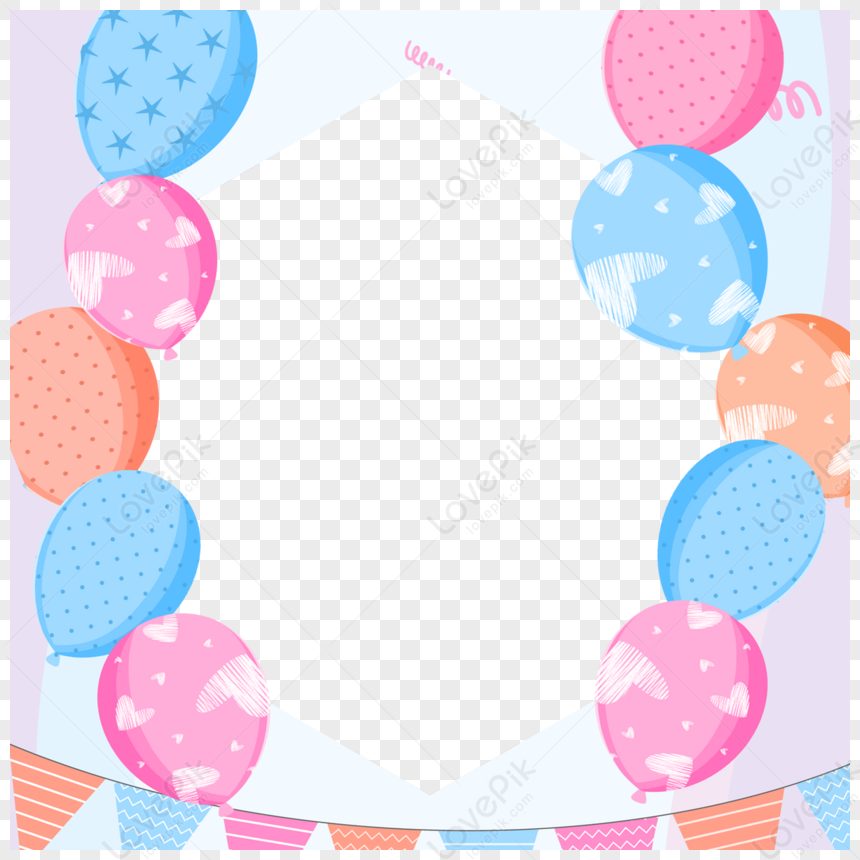 Poste De Carte De Célébration Joyeux Anniversaire Ballons