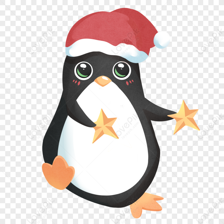 Cappello Di Natale Simpatico Pinguino In Stile Cartone Animato,simbolo PSD  Immagine Gratis, Grafica download su Lovepik