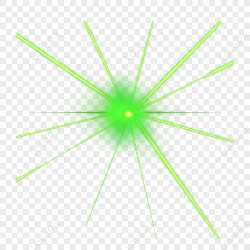 Rayo láser verde, ilustración