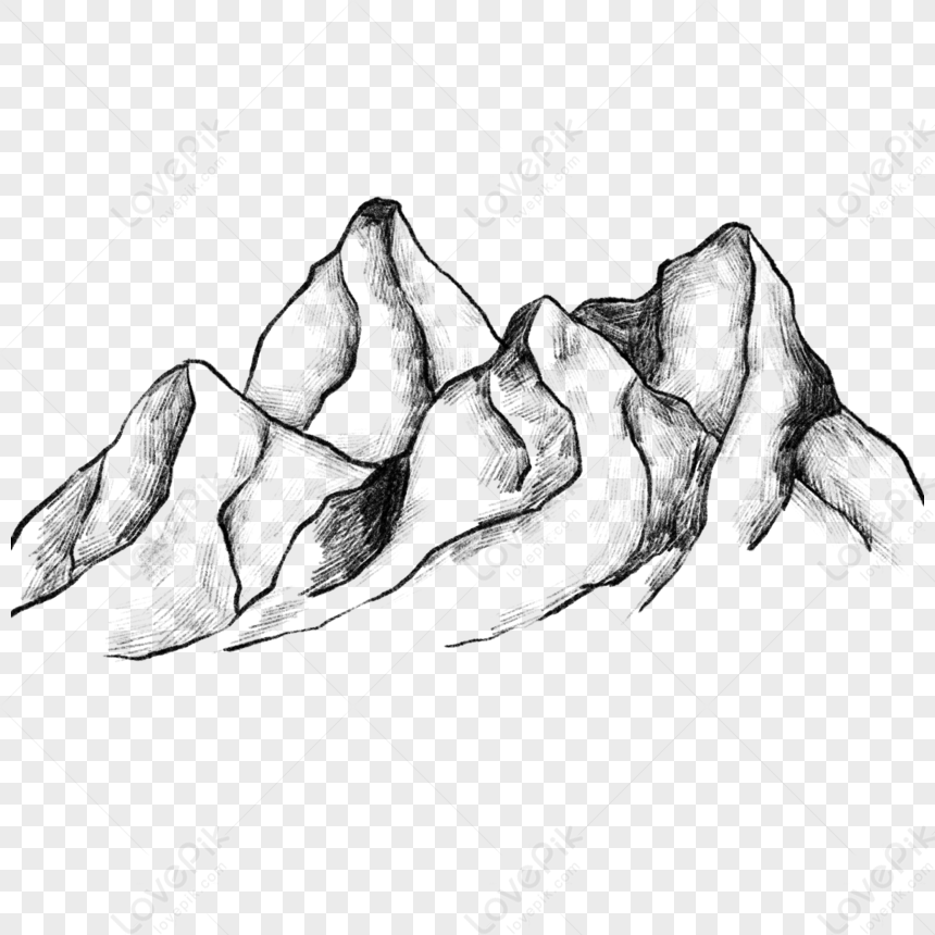 graphique de montagne noir et blanc