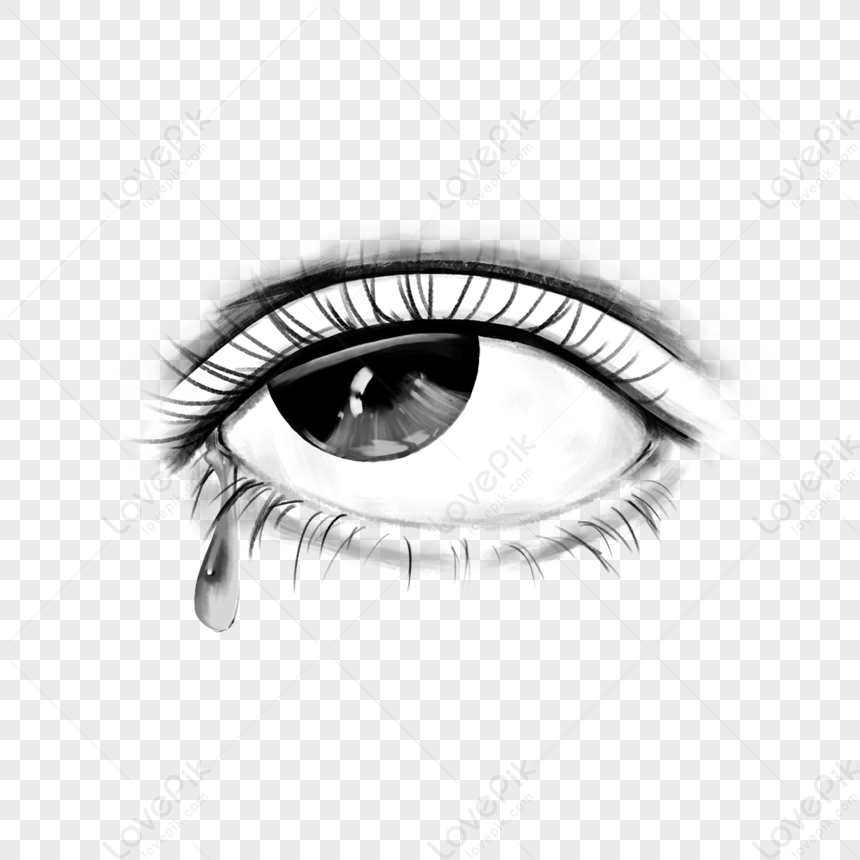 Photo de Croquis Larmes Yeux Noirs Et Blancs Larmes blanc noir