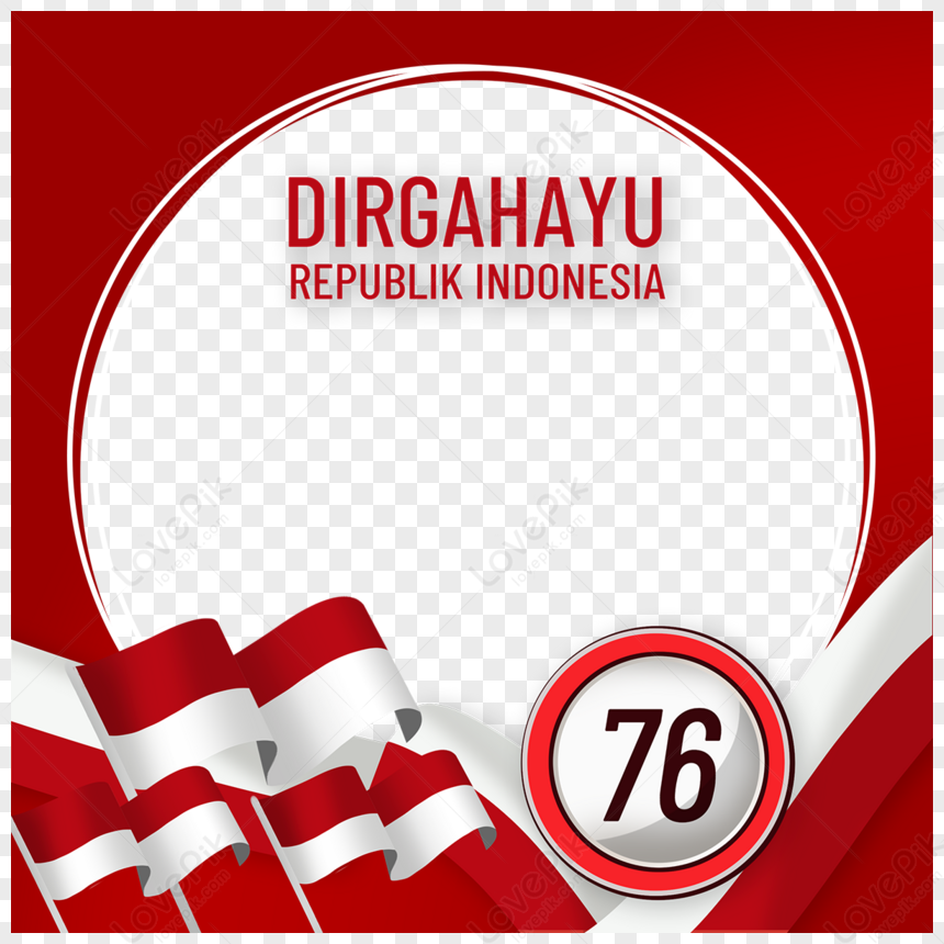 Dirgahayu สาธารณรัฐอินโดนีเซีย Twibbon ธงชัยชนะ Png สำหรับการดาวน์โหลดฟรี Lovepik 6421