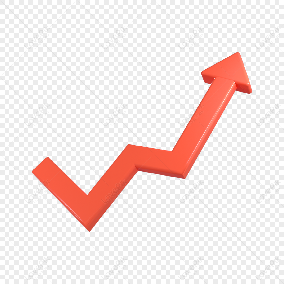 3d Red Up Arrow Line Graph,rise,statistics-graph PNG Image Free ...