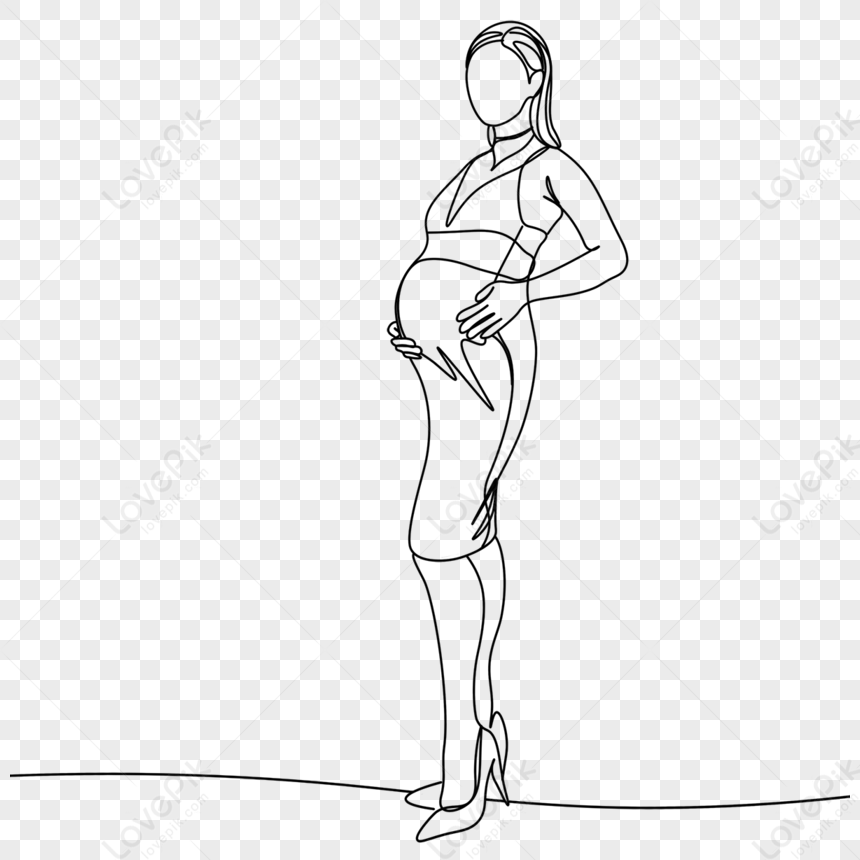 Pregnant Woman Line Drawing Vectors - Download 3119 Royalty-Free Graphics -  Hello Vector