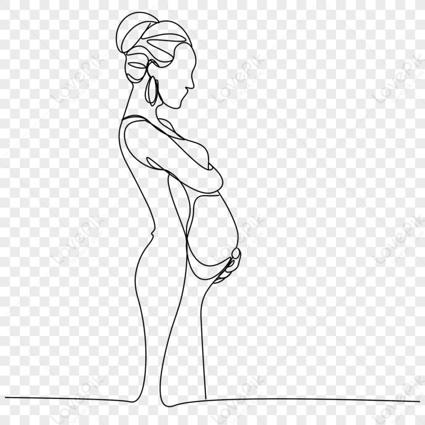 Children drawing on pregnant mother Stock Photo - Alamy