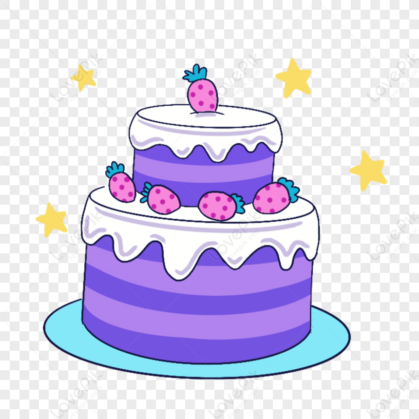 Cute Cake With Blue Icing. Stock Photo, Picture and Royalty Free Image.  Image 20322119.