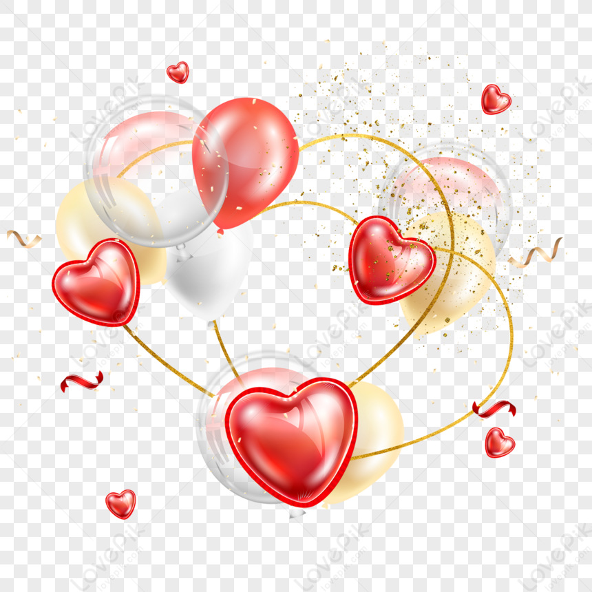 Cuore di palloncino, sfondo di amore, Palloncino, compleanno png