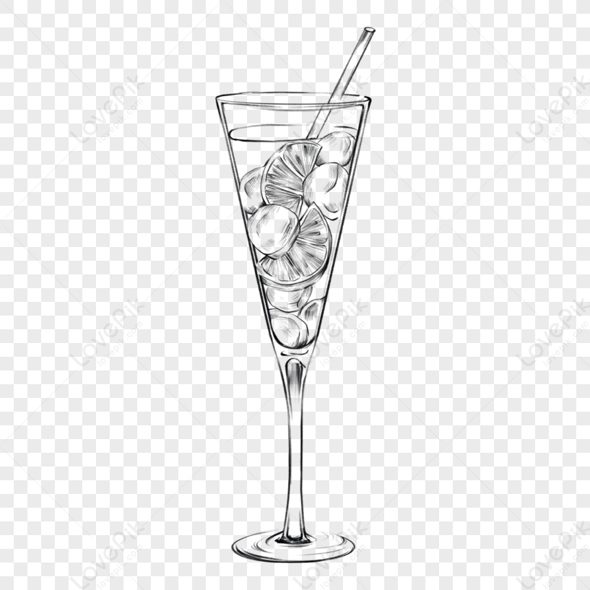 Photo de M lange De Cocktail Rafra chissant En Verre Dessin Au