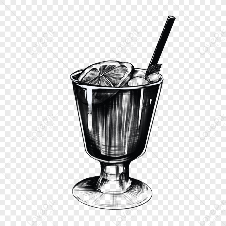 Photo de M lange De Cocktail Au Citron De Dessin Au Trait De Style