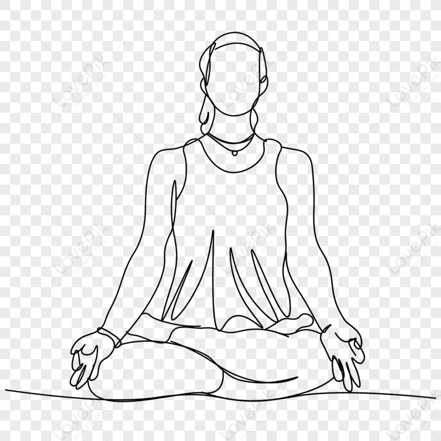 Casual female meditation pose 3D Illustration download in PNG, OBJ or Blend  format