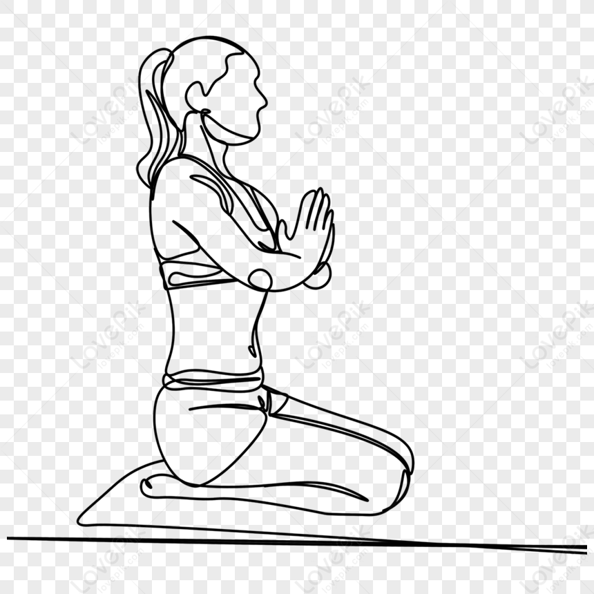 Yoga Meditação Com Desenho Linear Do Lado Feminino,meditação,desenho De  Linha,relaxante PNG Imagens Gratuitas Para Download - Lovepik