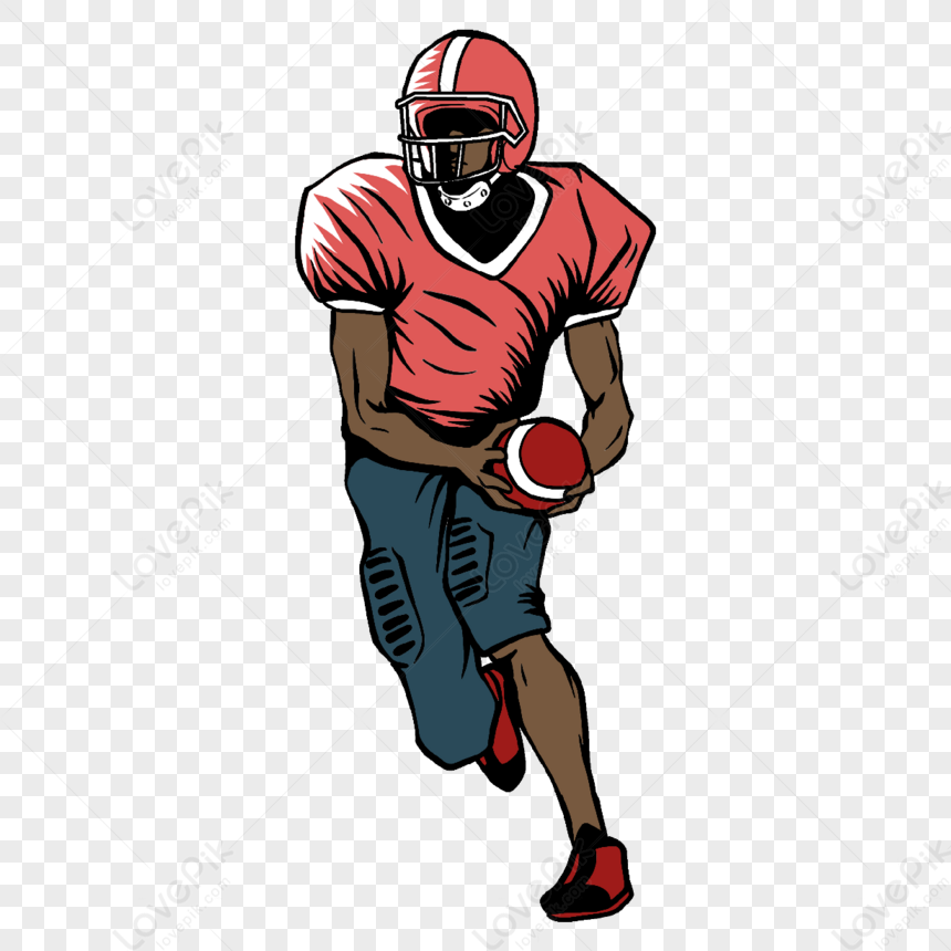 American Football Player Pop Style Red Casco,football Americano PSD  Immagine Gratis, Grafica download su Lovepik