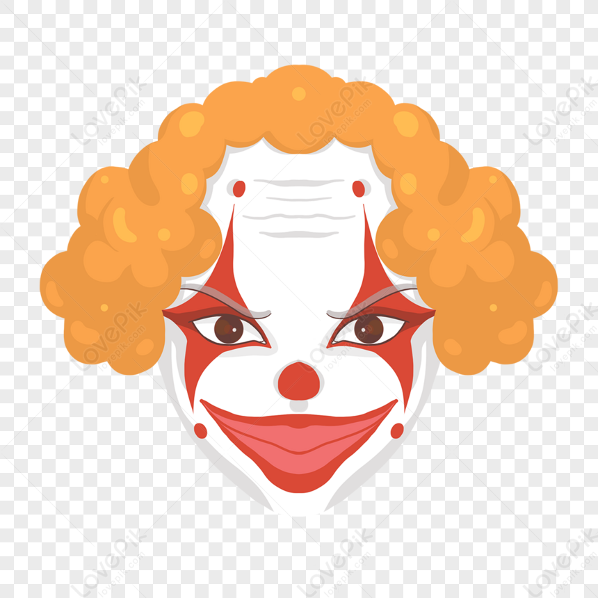 Clown Horror Viso Arancione Capelli Cartone Animato,volto Del Personaggio, pagliaccio Dei Cartoni Animati PSD Immagine Gratis, Grafica download su  Lovepik