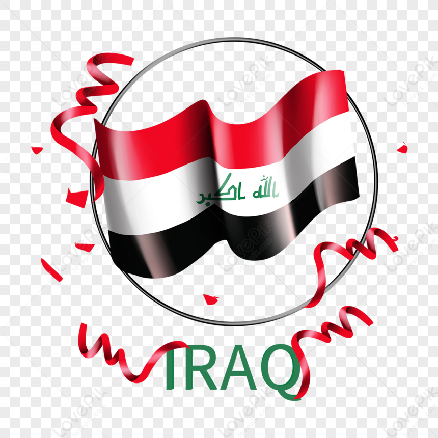 Nationalfeiertag Irak. Irakische Flagge Hintergrund mit grünen
