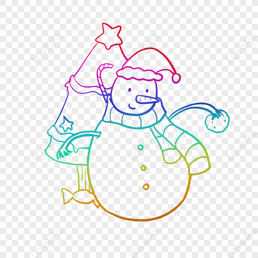 Snowman Rainbow Light Effect Cute Icon,Girl,Toadstool PNG Image.