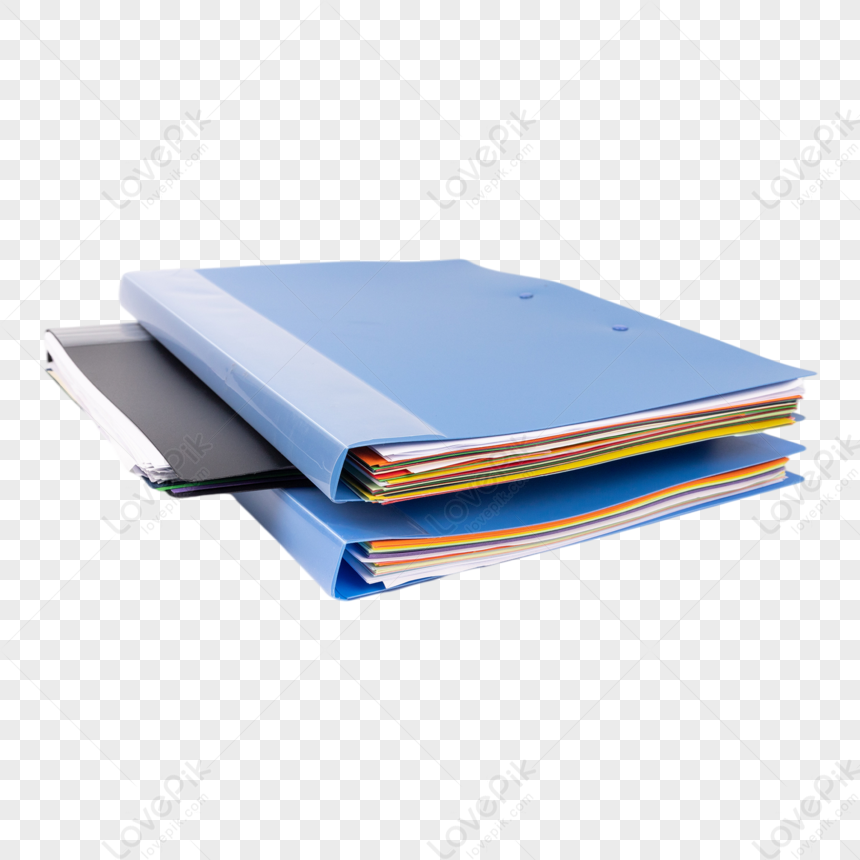 A Pile Of Folders To Learn Office Folder Work Writing,report,gadget PNG ...