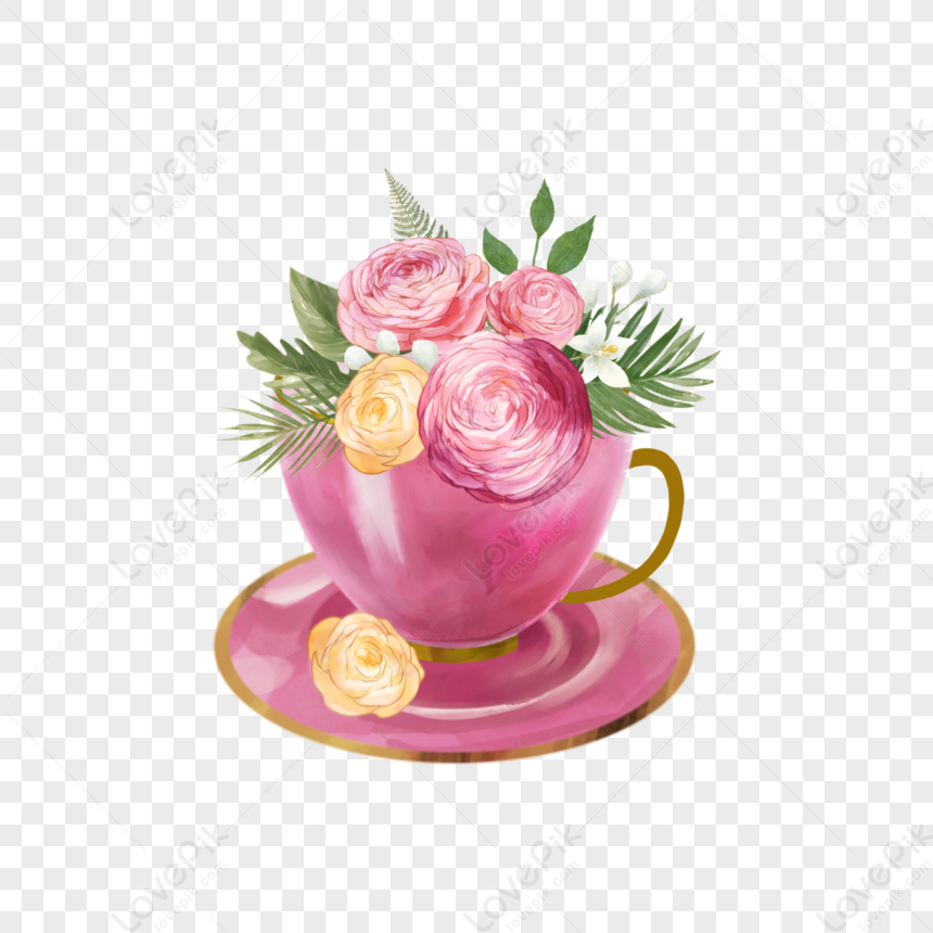 Tazza Rosa Fiori Freschi