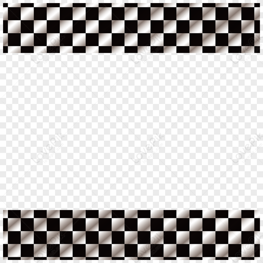 Photo de Bordure De Drapeau De Course Carreaux Noir Et Blanc