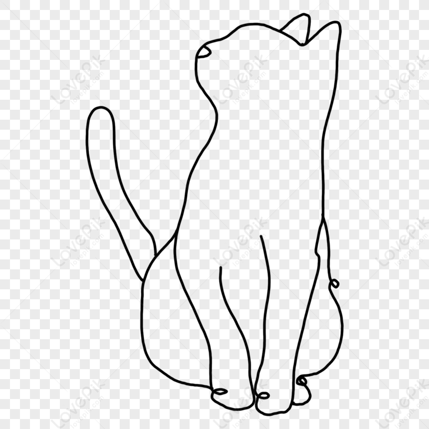 Photo de Chat Art Noir Et Blanc Dessin Au Trait Abstrait abstrait