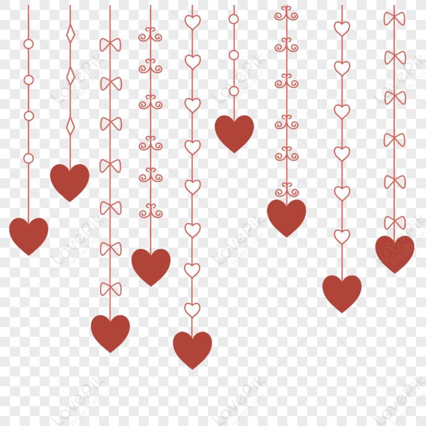 San Valentino Appeso Cuore Rosso Amore Carillon Di Vento