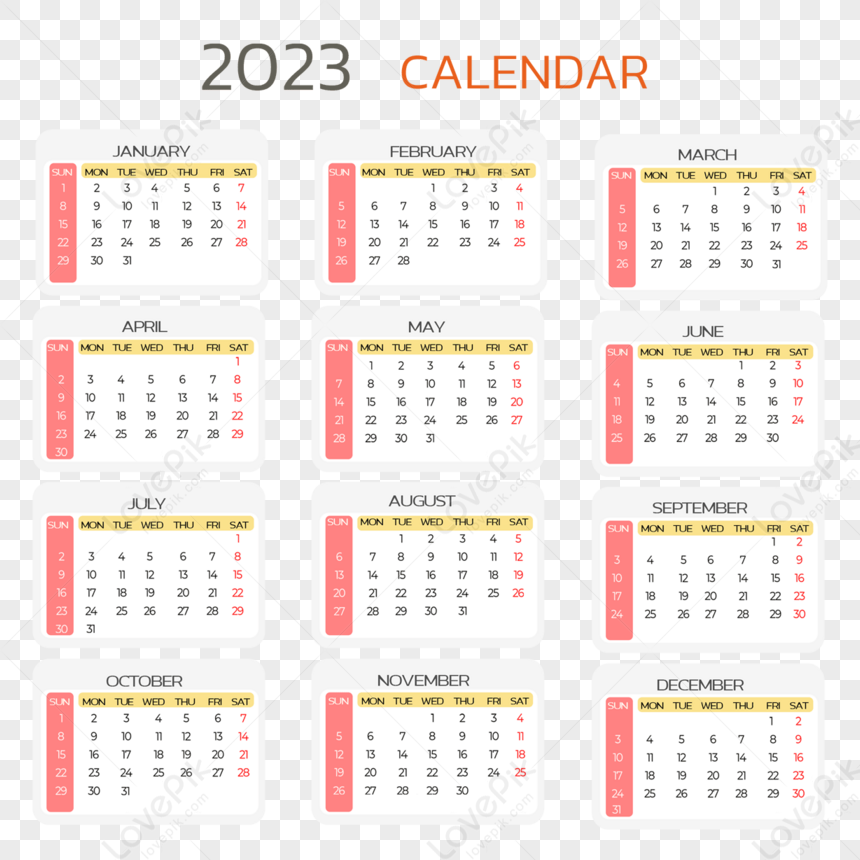 Calendario 2023 Calendario Perpetuo Trasparente Inglese,pianificatore, calendario Perpetuo,trasparenza PSD Immagine Gratis, Grafica download su  Lovepik
