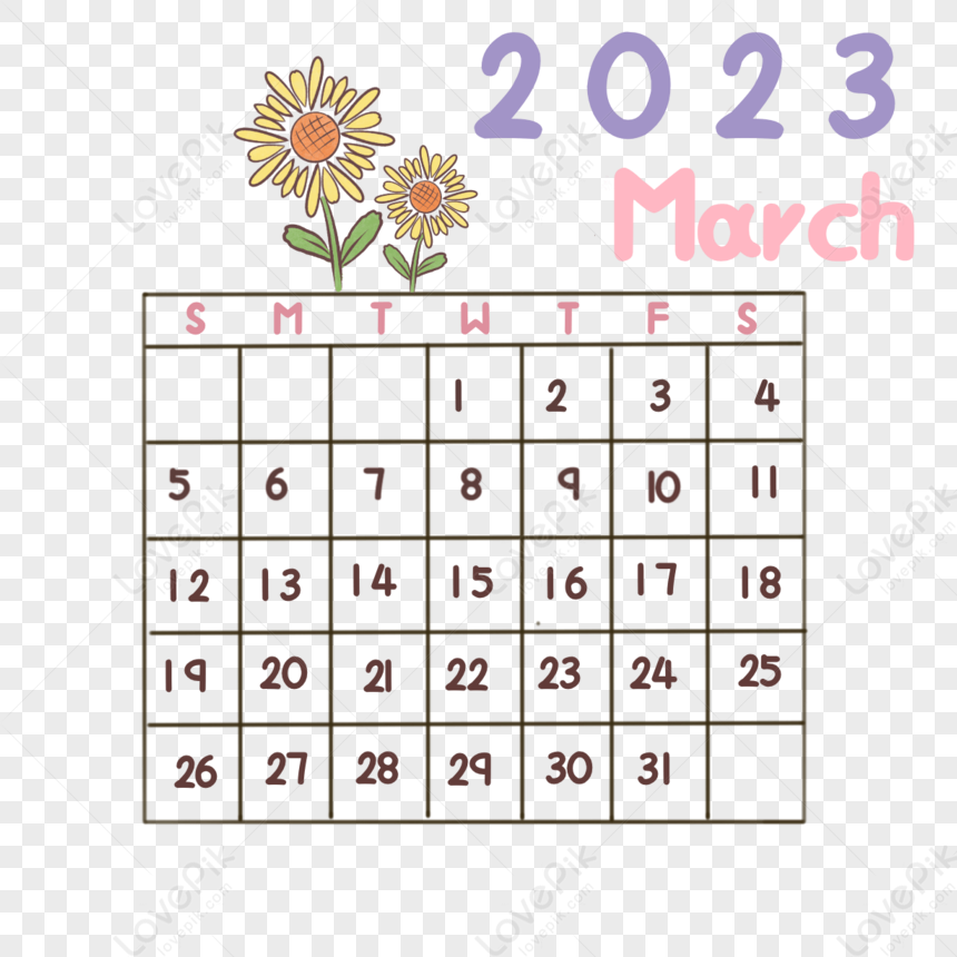 calendrier chevron mars 2023