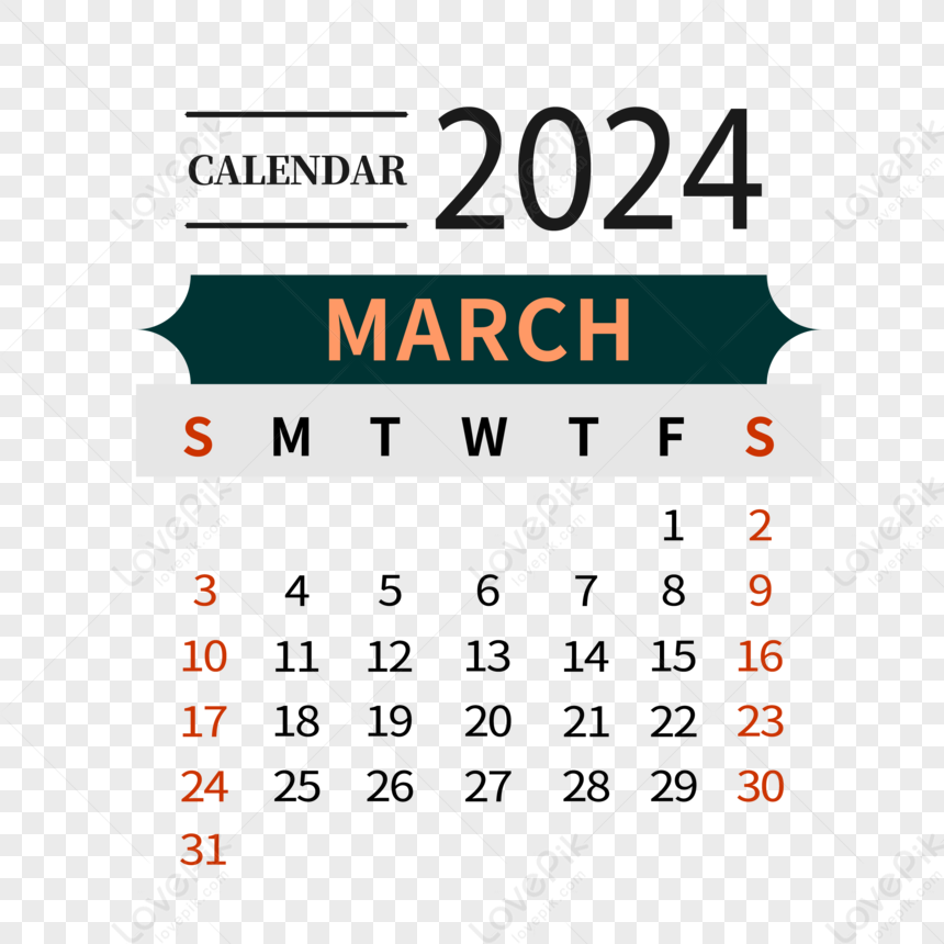 Календарь на март 2024 года простой черный,новый год изображение_Фото номер  380489914_AI Формат изображения_ru.lovepik.com