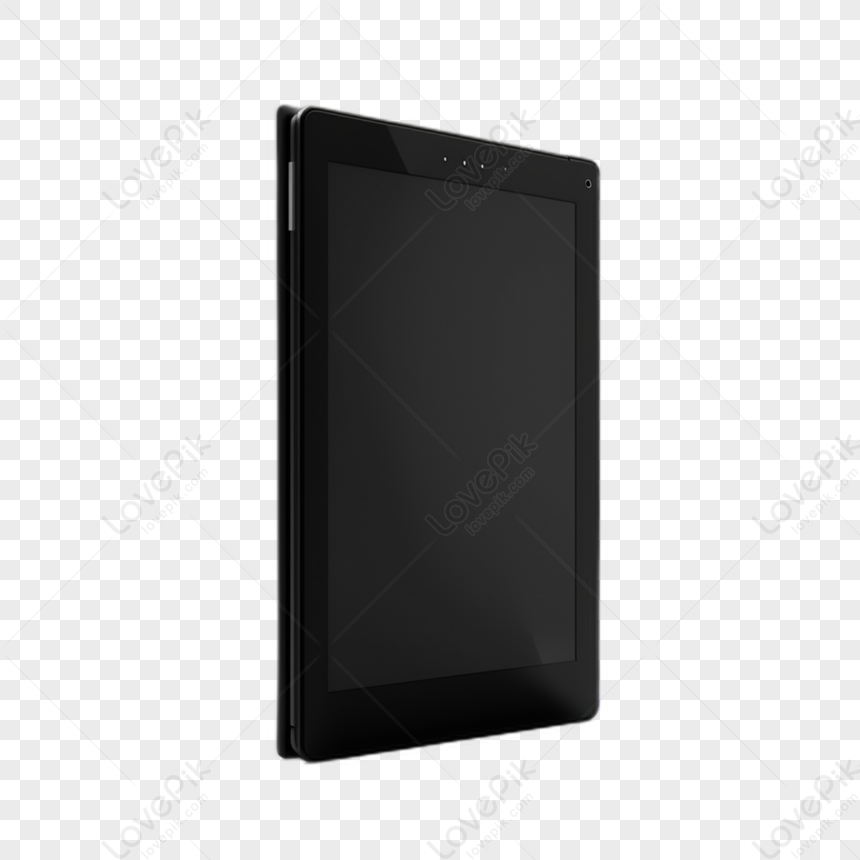 Photo de Tablette Informatique Noir Fond Blanc Transparent