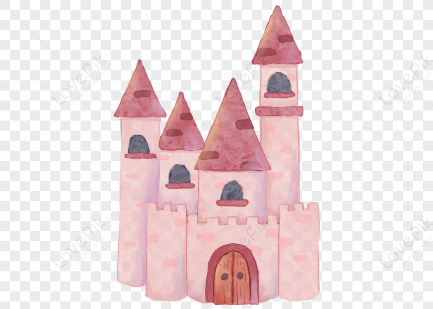 Castle Cartoon Cute Pink Fantasy,castle House,fantasy Castle,cartoon ...