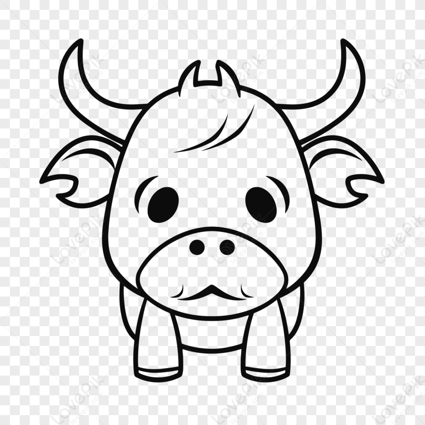 black faced ox coloring page