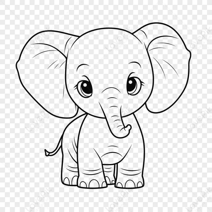 desenho para colorir elefante