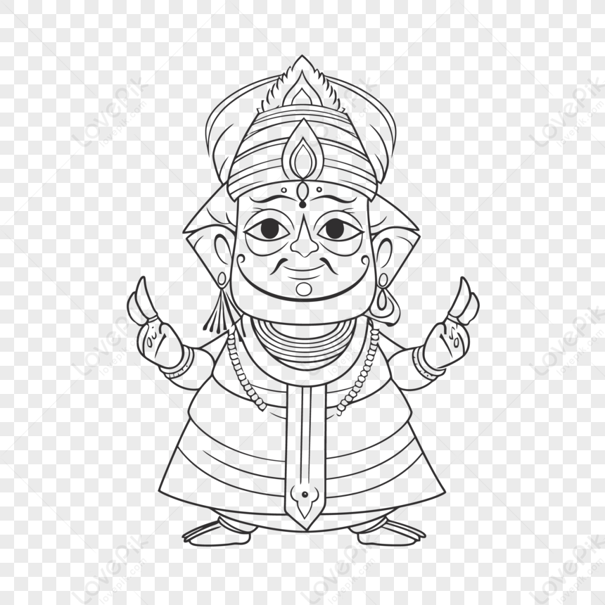 Drawing Sketch Hindu God Lord Hanuman Silhouette Outline Editable  Illustration Stock Vector by ©manjunaths88@gmail.com 564560042