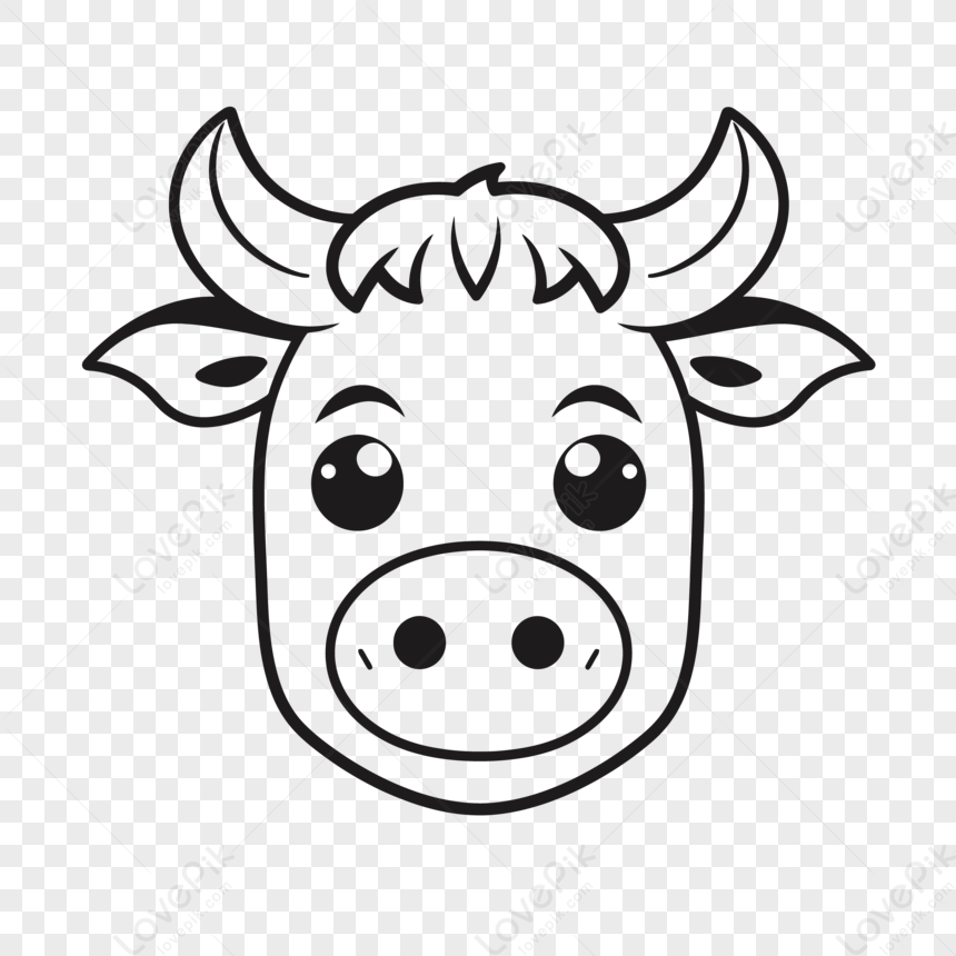 Cow skull head sketch hand drawn in doodle style Vector Image
