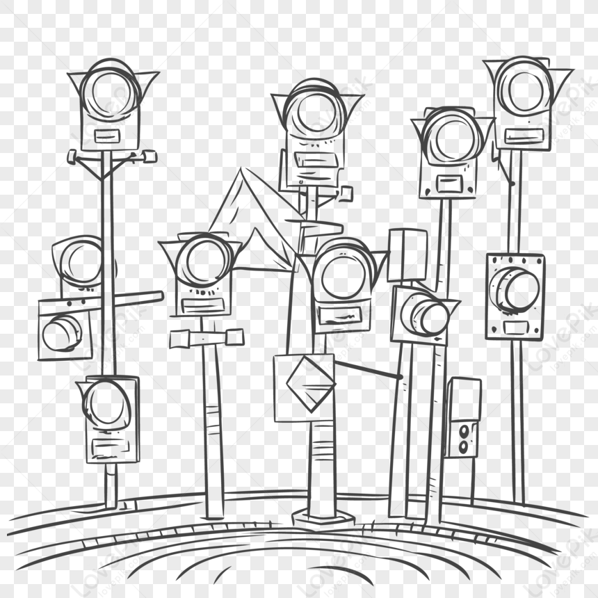 Traffic lights linear icon. Thin line illustration. Traffic semaphore. Stop  lights. Contour symbol. Vector isolated outline drawing Stock Vector Image  & Art - Alamy