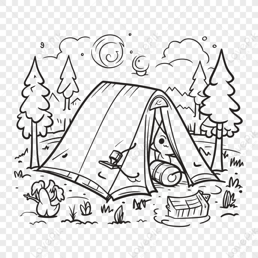Tourist tent. Vector drawing Stock Vector by ©Marinka 67864021
