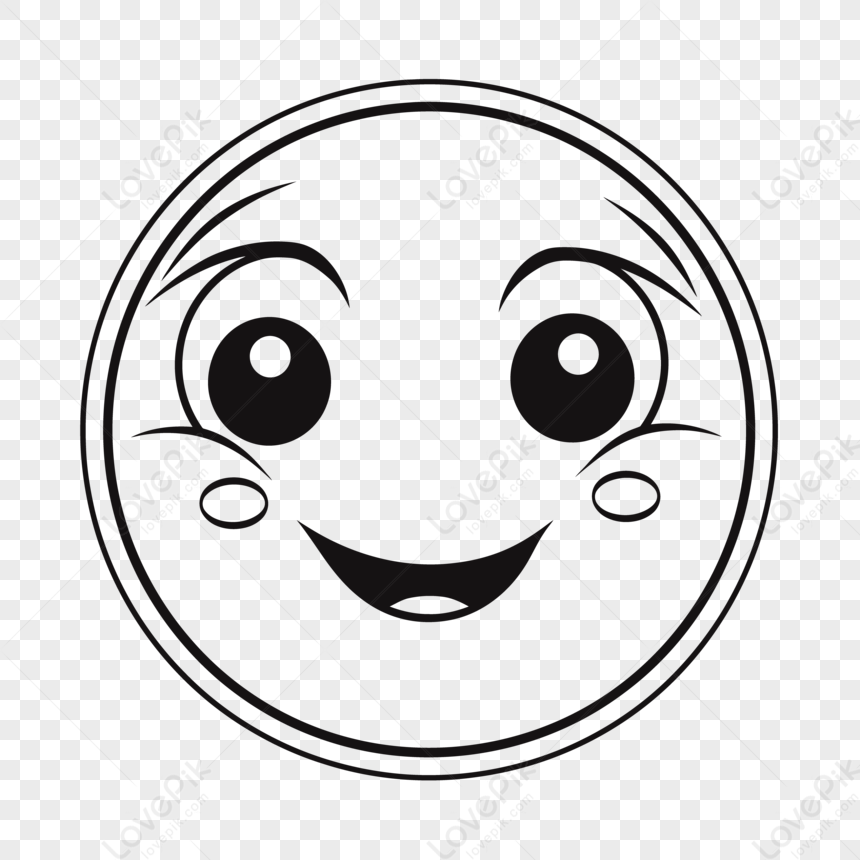 smile happy face cute girl head. carton... - Stock Illustration [75426838]  - PIXTA