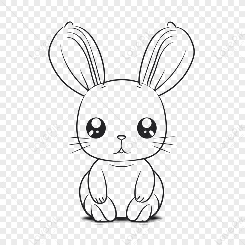 Cute bunny, rabbit character sketch in cartoon style. Illustration for  children, children's design. Vector isolated illustration. Drawing of a  cute bunny, rabbit. 20692090 Vector Art at Vecteezy